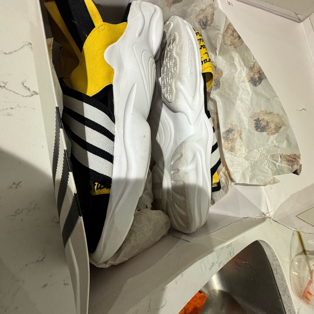 Fiorucci Black and Yellow Striped Sandals - Picture 8 of 10